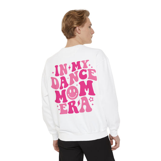 In my dance Mom Era retro Wavy Multi pink with smiley face Unisex Garment-Dyed Sweatshirt