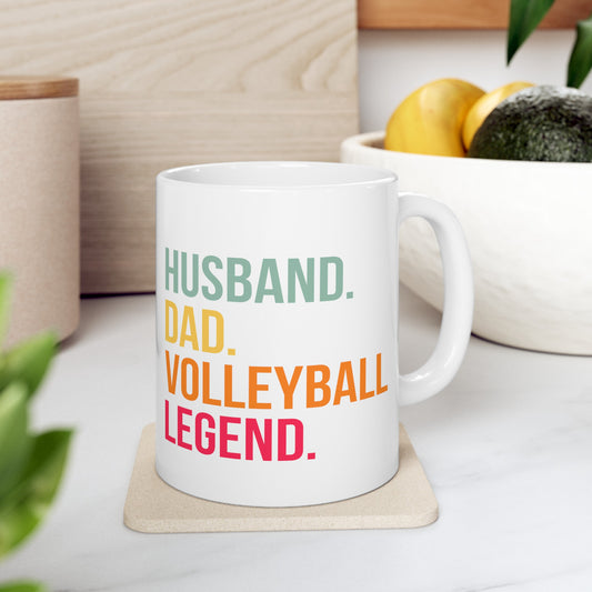 Husband Dad Volleyball Legend Simple Classy 11oz Mug