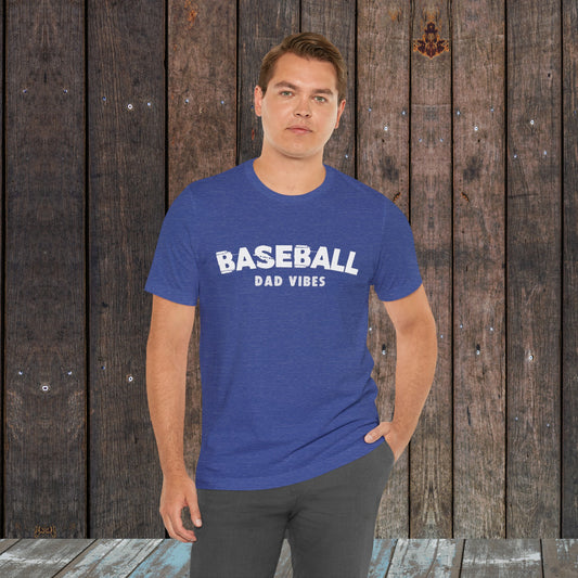 Baseball Dad Vibes Unisex Jersey Short Sleeve Tee