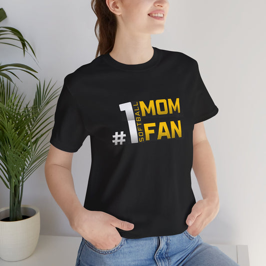 No 1 Softball Mom #1 Fan Unisex Jersey Short Sleeve Tee