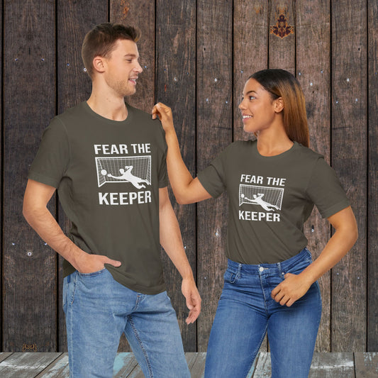 Fear the keeper Soccer goalie matching shirts for mom and dad