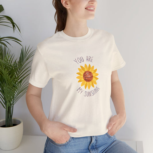 You are my Sunshine Basketball flower Unisex Jersey Short Sleeve Tee