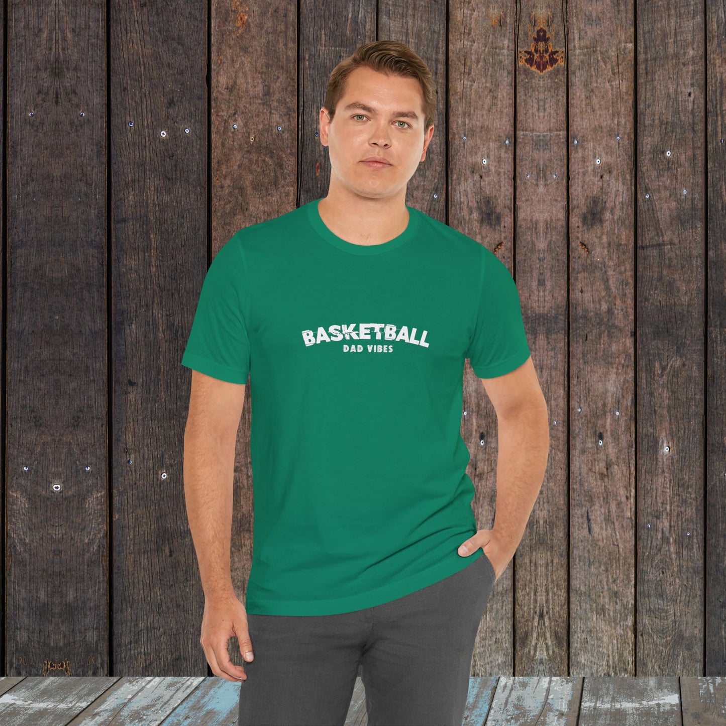 Basketball Dad Vibes Unisex Jersey Short Sleeve Tee