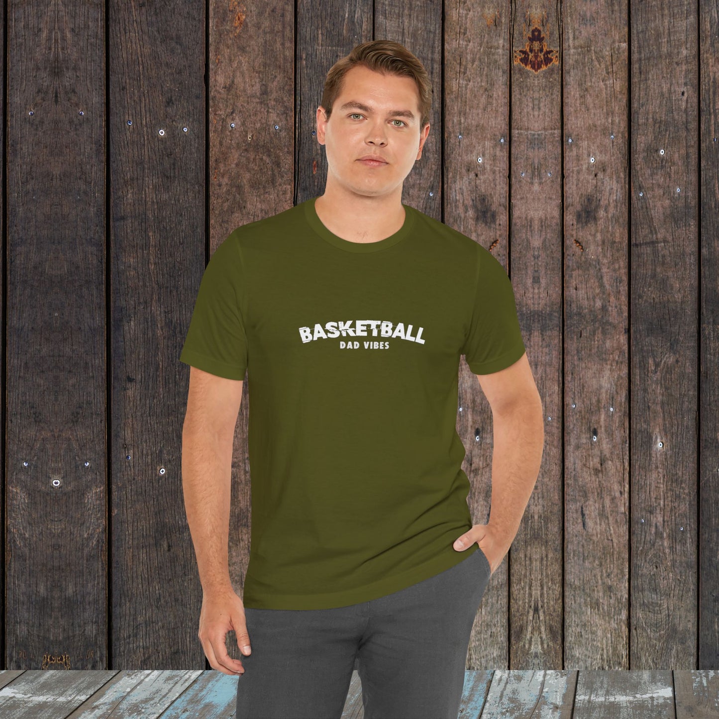 Basketball Dad Vibes Unisex Jersey Short Sleeve Tee