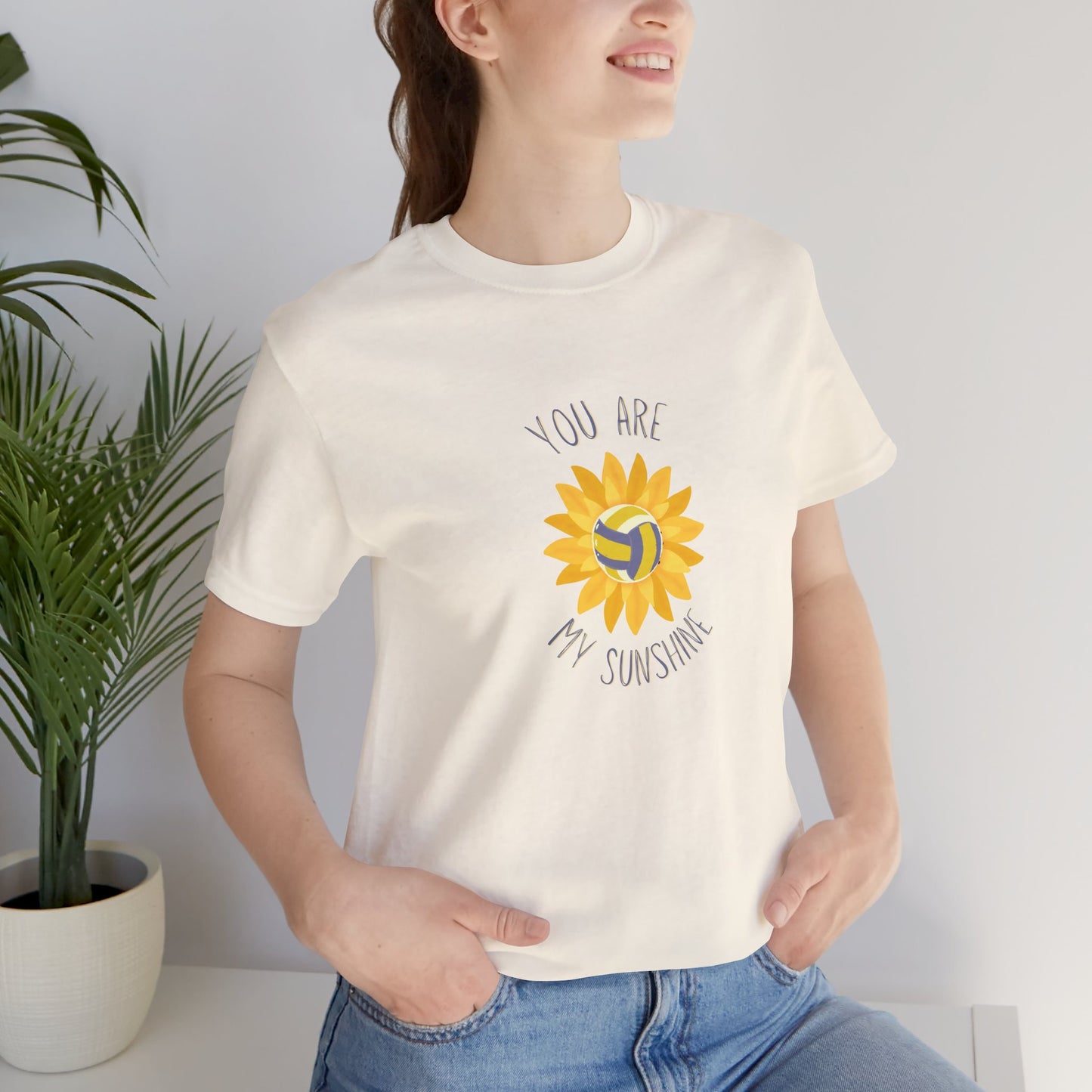 You are my Sunshine Volleyball flower Unisex Jersey Short Sleeve Tee