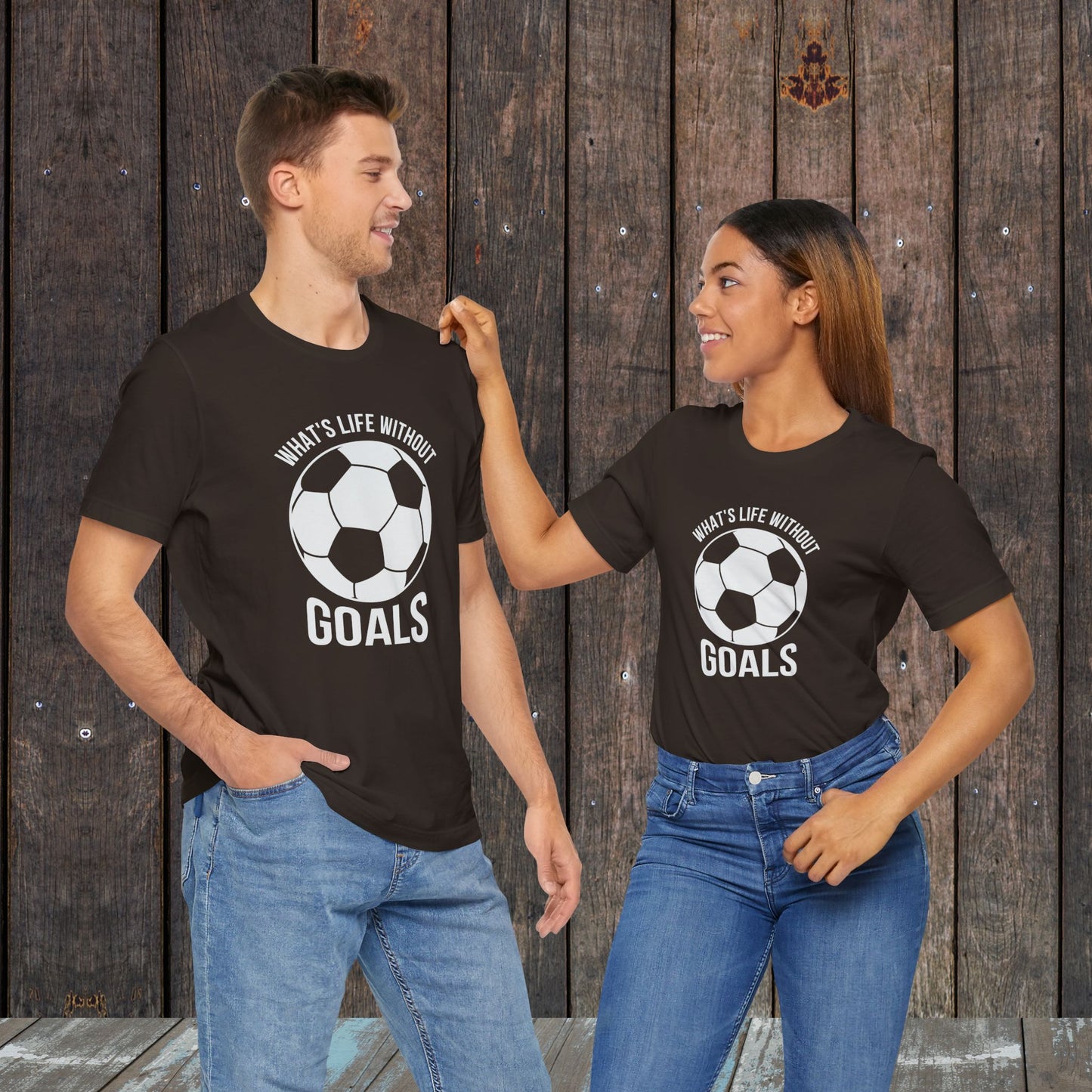 What's life without Goals Soccer mother father matching shirts for game day