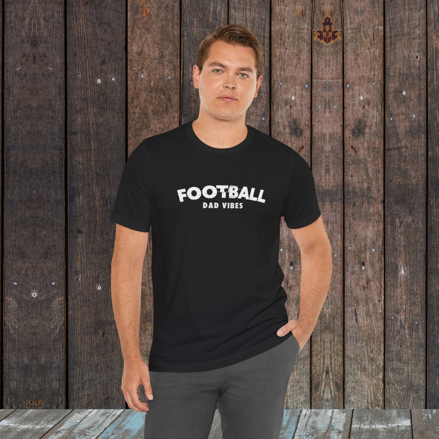 Football Dad Vibes Unisex Jersey Short Sleeve Tee