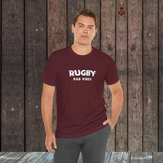 Rugby Dad Vibes Unisex Jersey Short Sleeve Tee