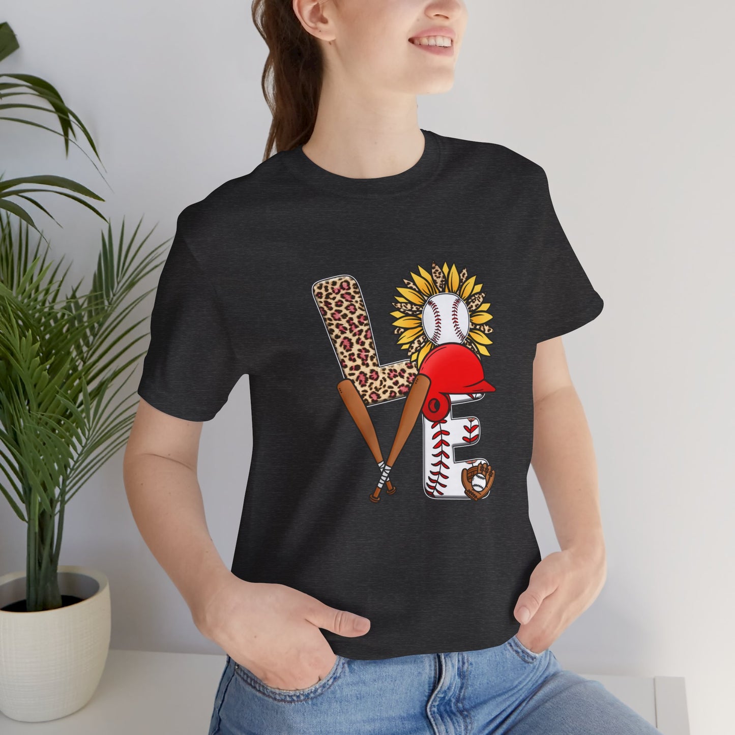 LOVE Baseball Animal print Unisex Jersey Short Sleeve Tee