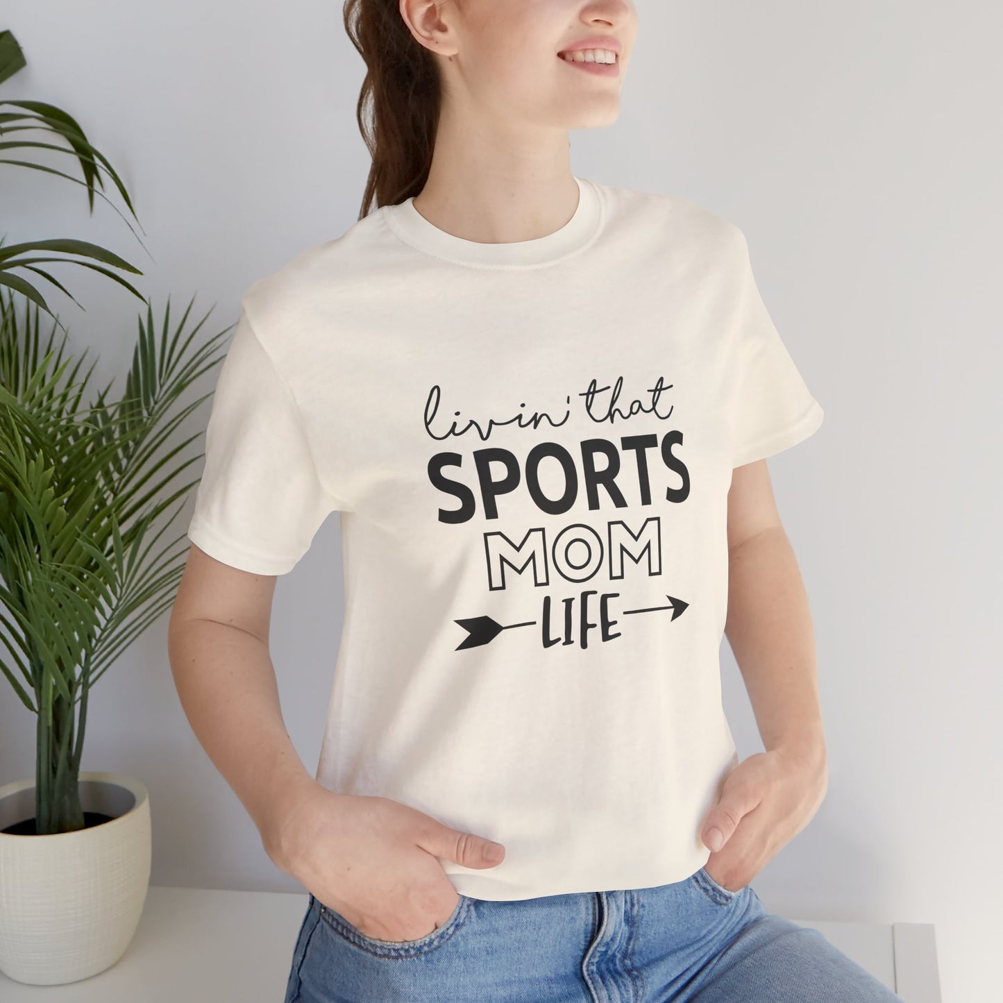 Livin that Sports Mom Life Unisex Jersey Short Sleeve Tee