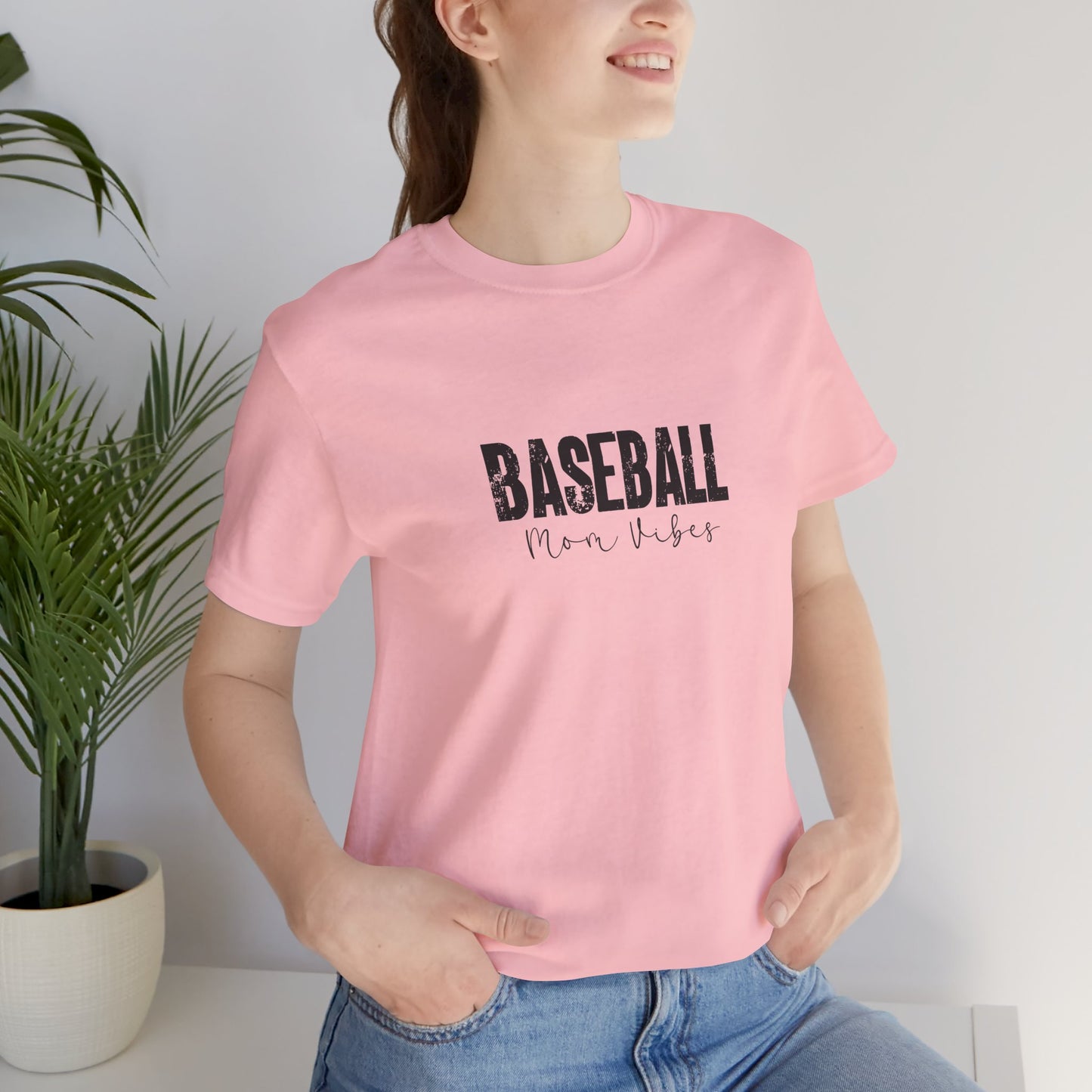 Baseball Mom Lives Vibes Unisex Jersey Short Sleeve Tee