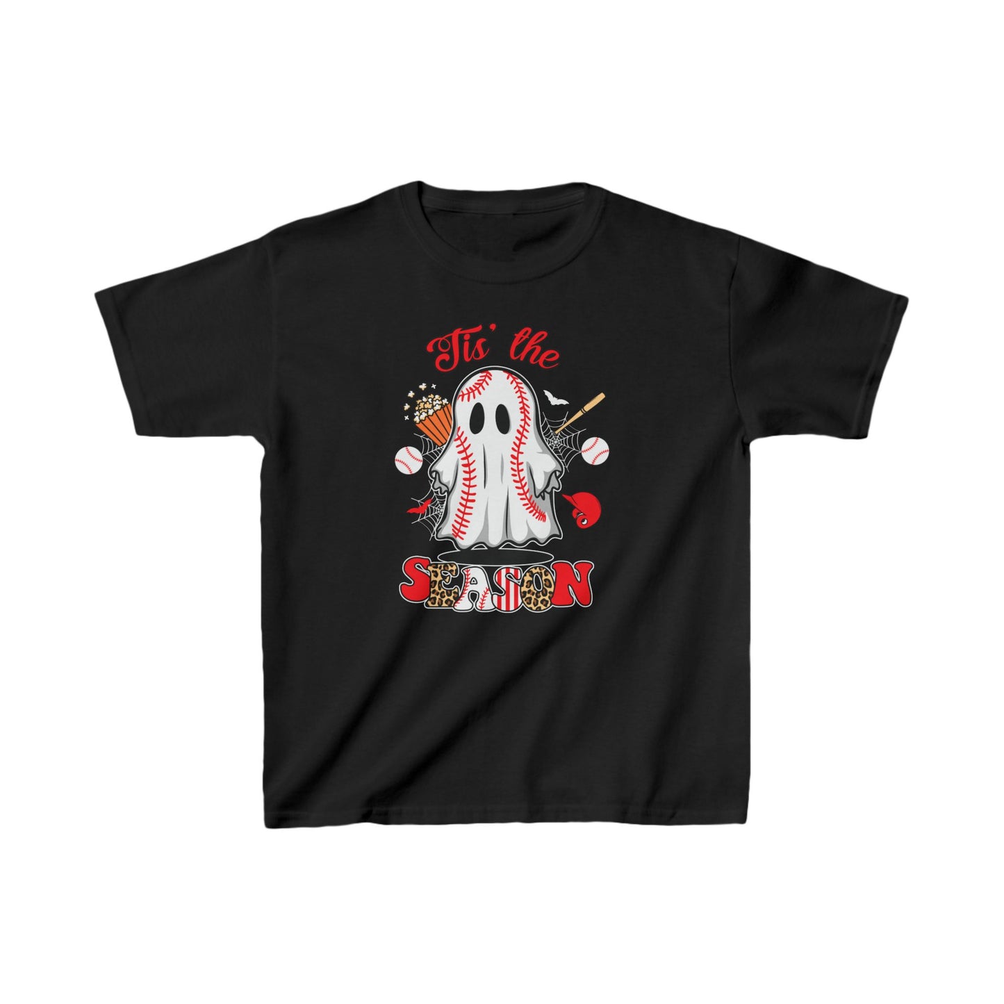 Halloween Baseball Ghost Kids Tee