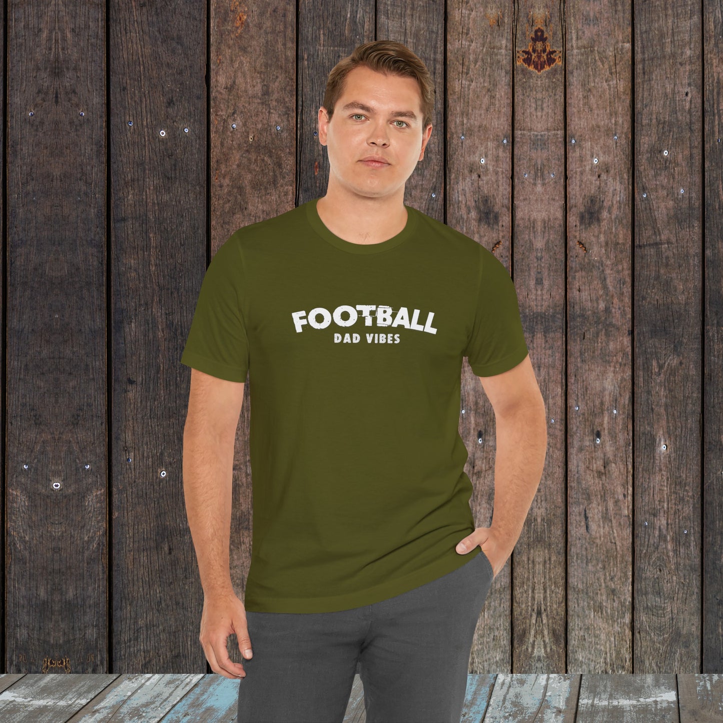 Football Dad Vibes Unisex Jersey Short Sleeve Tee