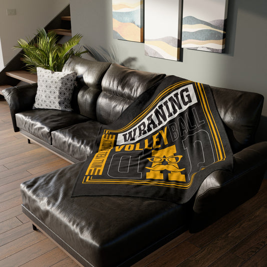 Volleyball Dad will yell loudly 50" x 60" Soft Polyester Blanket