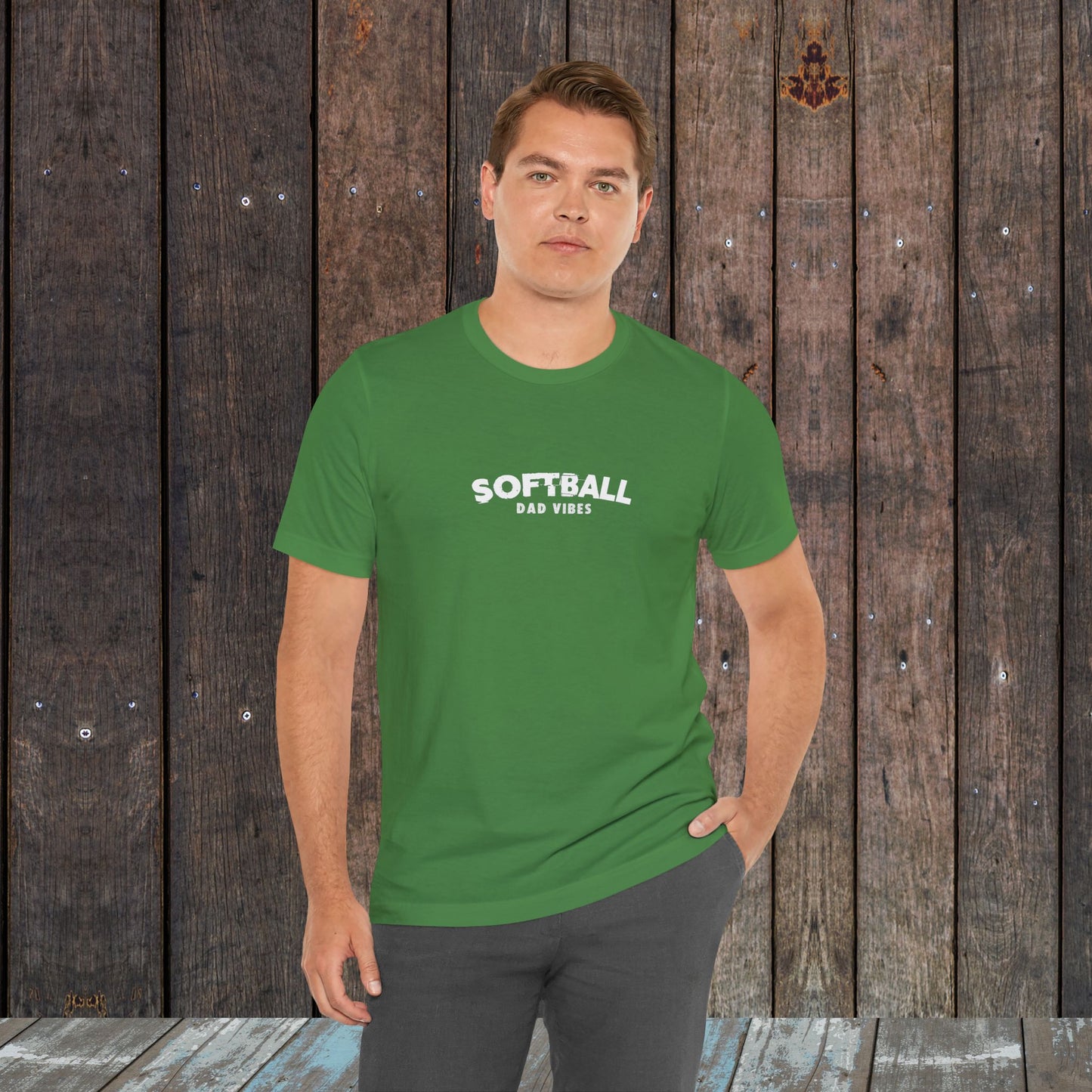 Softball Dad Vibes Unisex Jersey Short Sleeve Tee