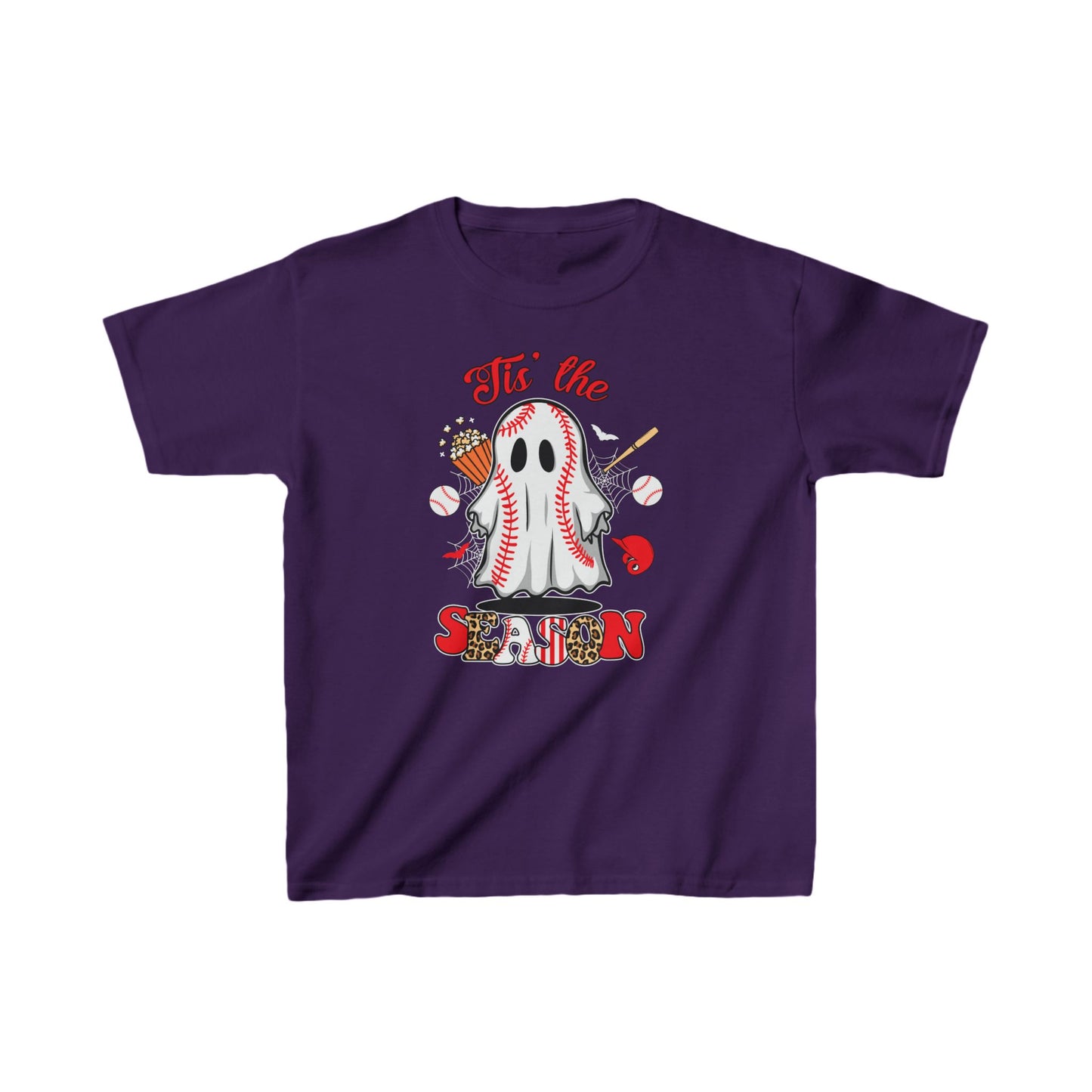 Halloween Baseball Ghost Kids Tee