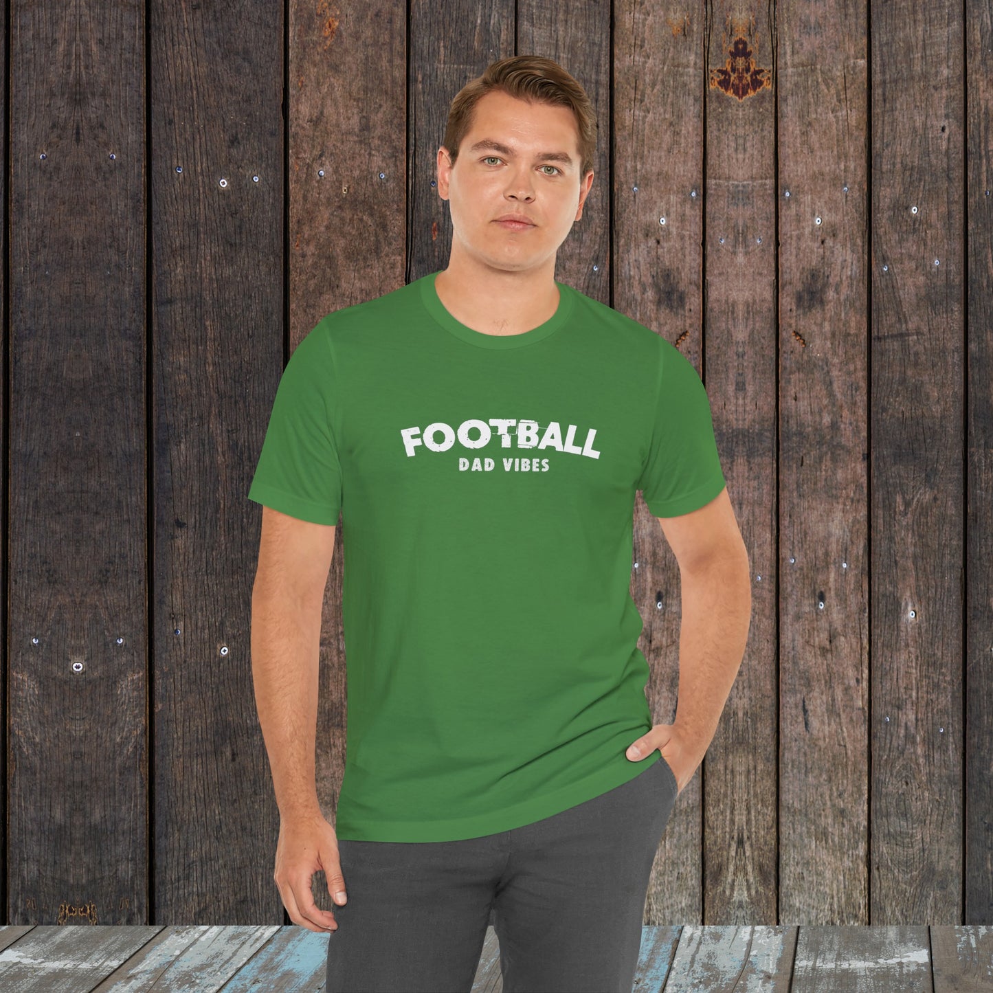 Football Dad Vibes Unisex Jersey Short Sleeve Tee