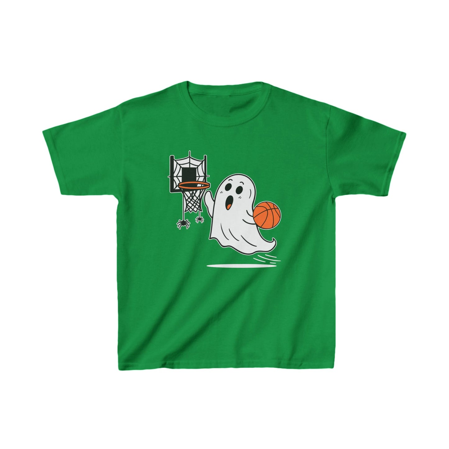 Basketball Playing Ghost Halloween Kids Tee