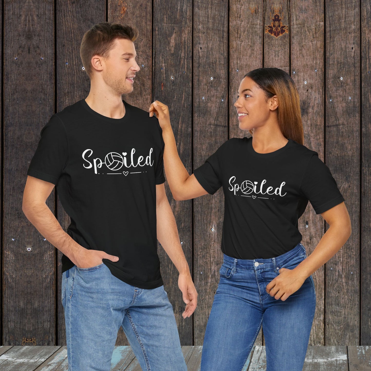 Spoiled Mom Dad Matching Game Day Shirts