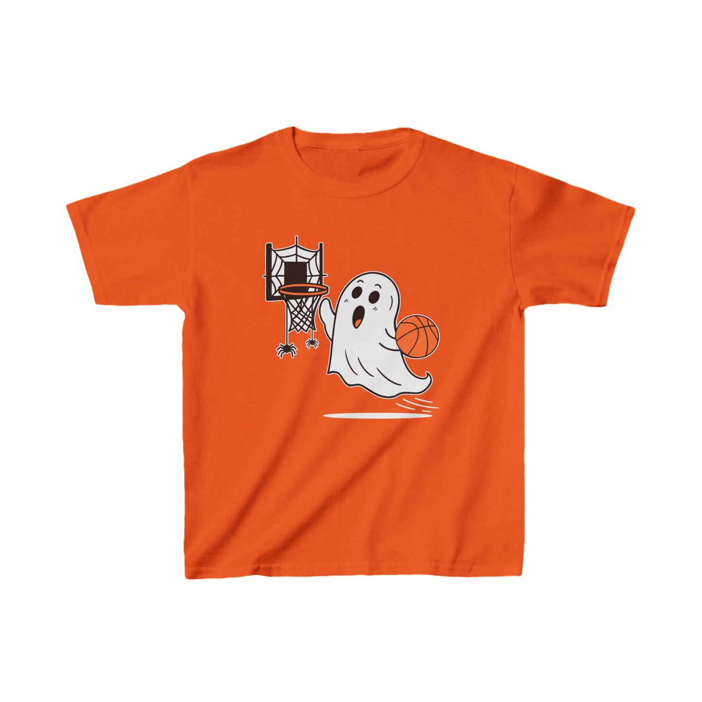 Basketball Playing Ghost Halloween Kids Tee