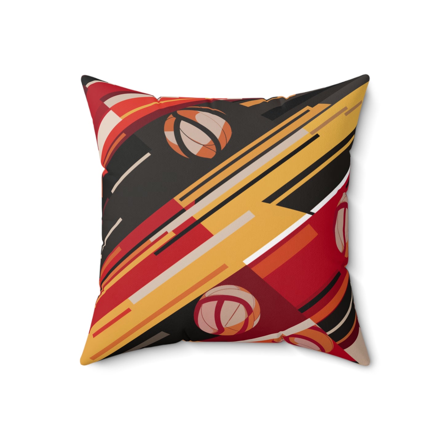 Volleyball pattern Spun Polyester Square Pillow