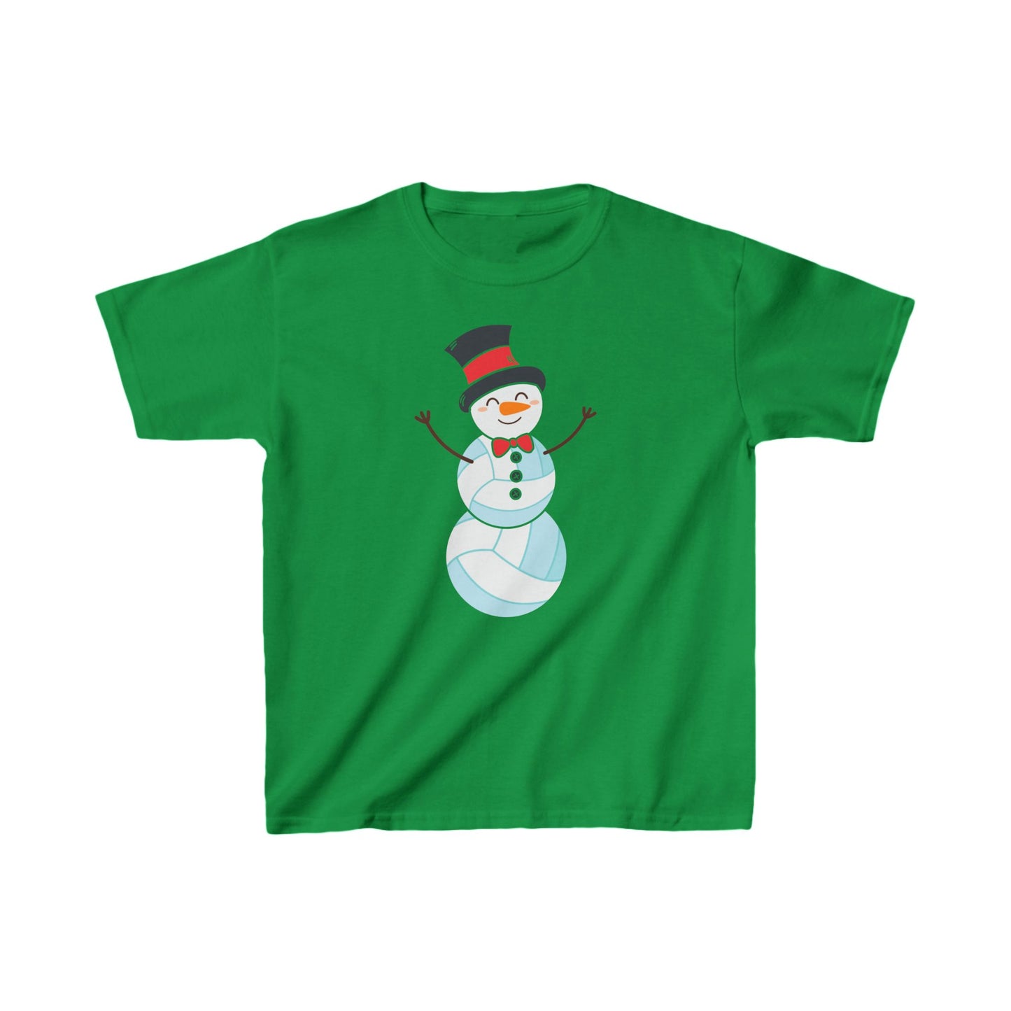 Volleyball Snowman Christmas Kids Tee