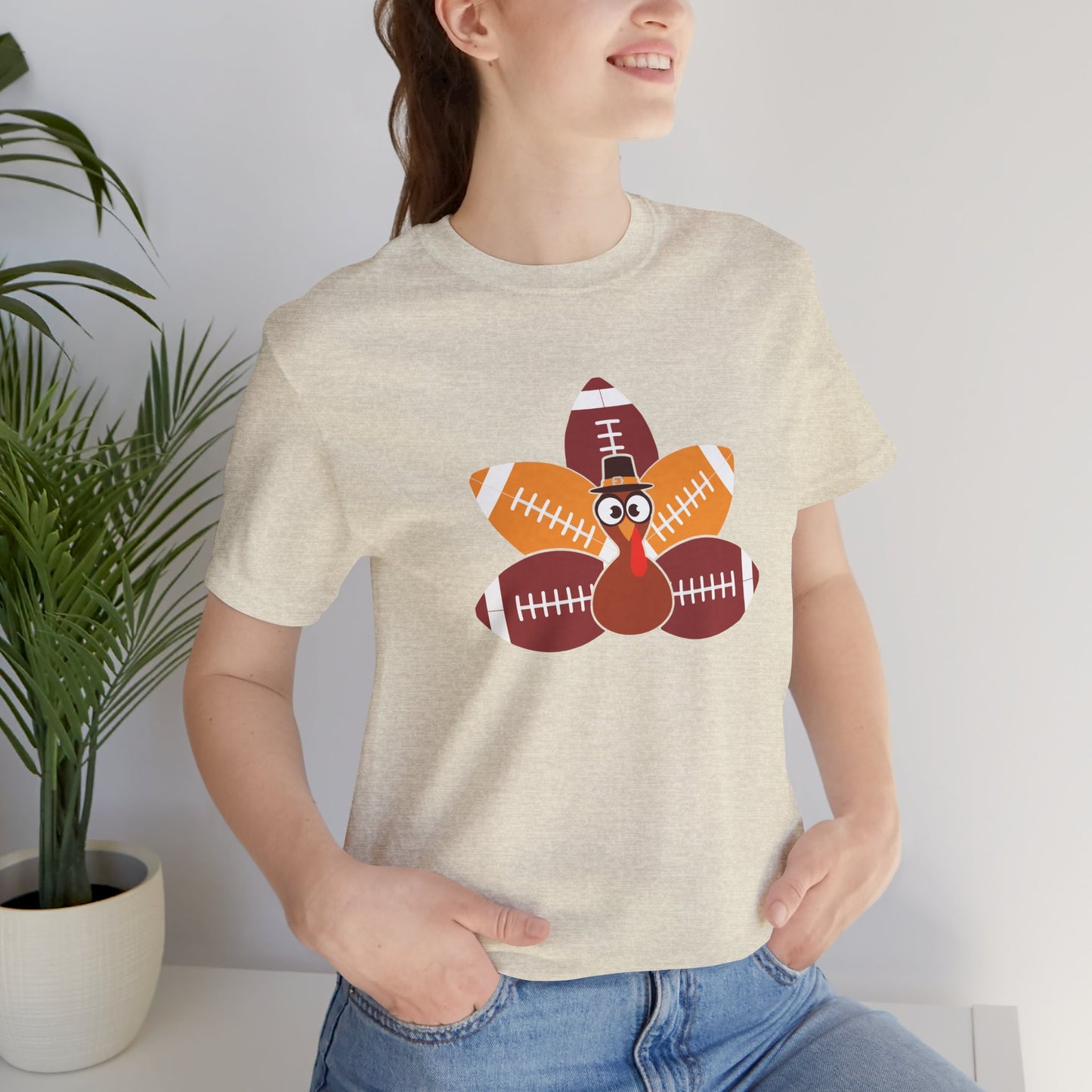 Football Thanksgiving Custom Graphic Unisex Jersey Short Sleeve Tee