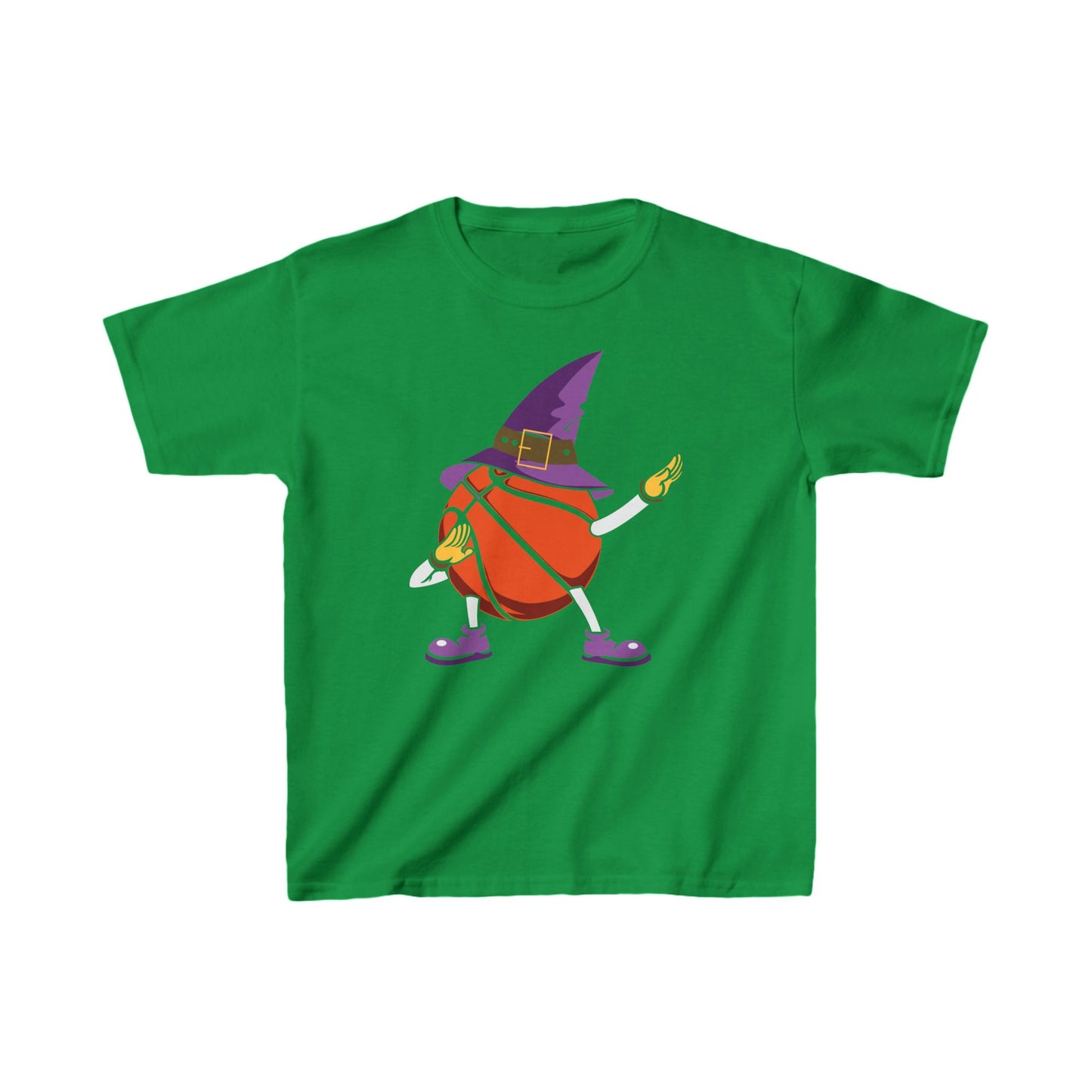 Basketball Witch Hat Halloween Kids Tee