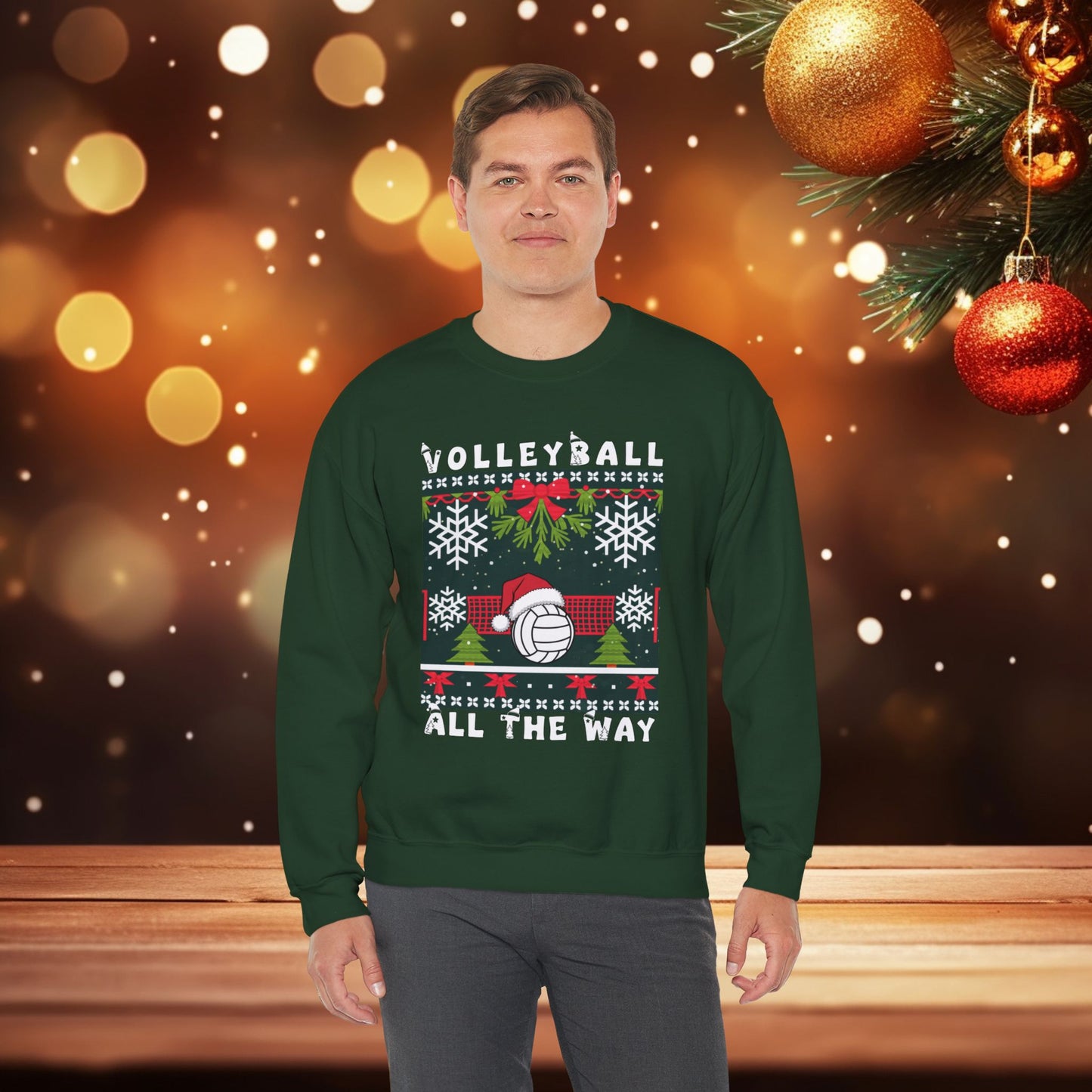 Volleyball Christmas Ugly Sweater