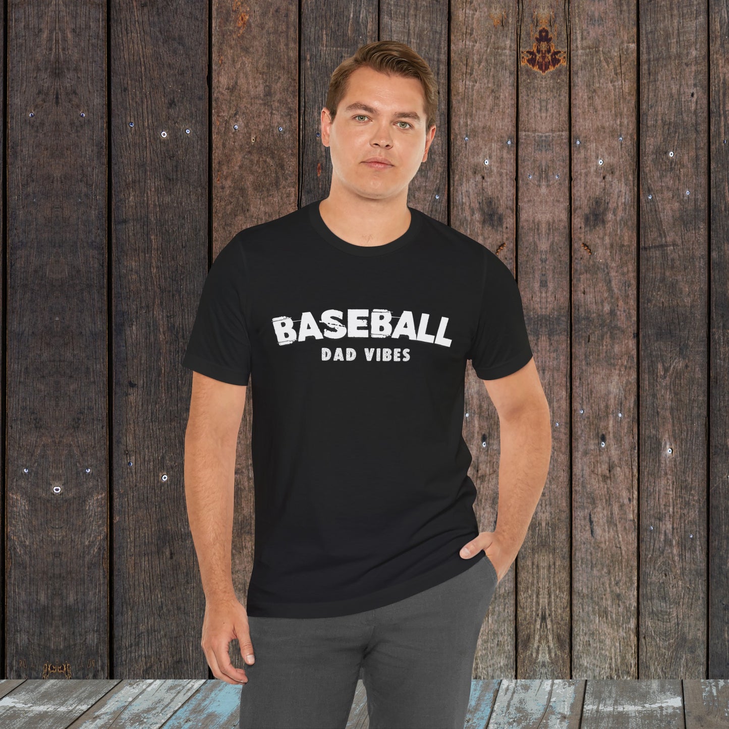 Baseball Dad Vibes Unisex Jersey Short Sleeve Tee