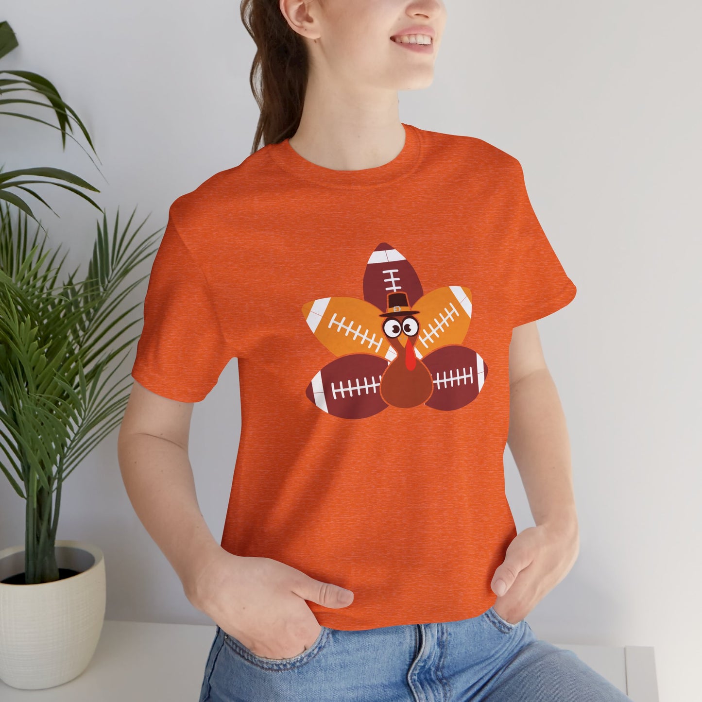 Football Thanksgiving Custom Graphic Unisex Jersey Short Sleeve Tee