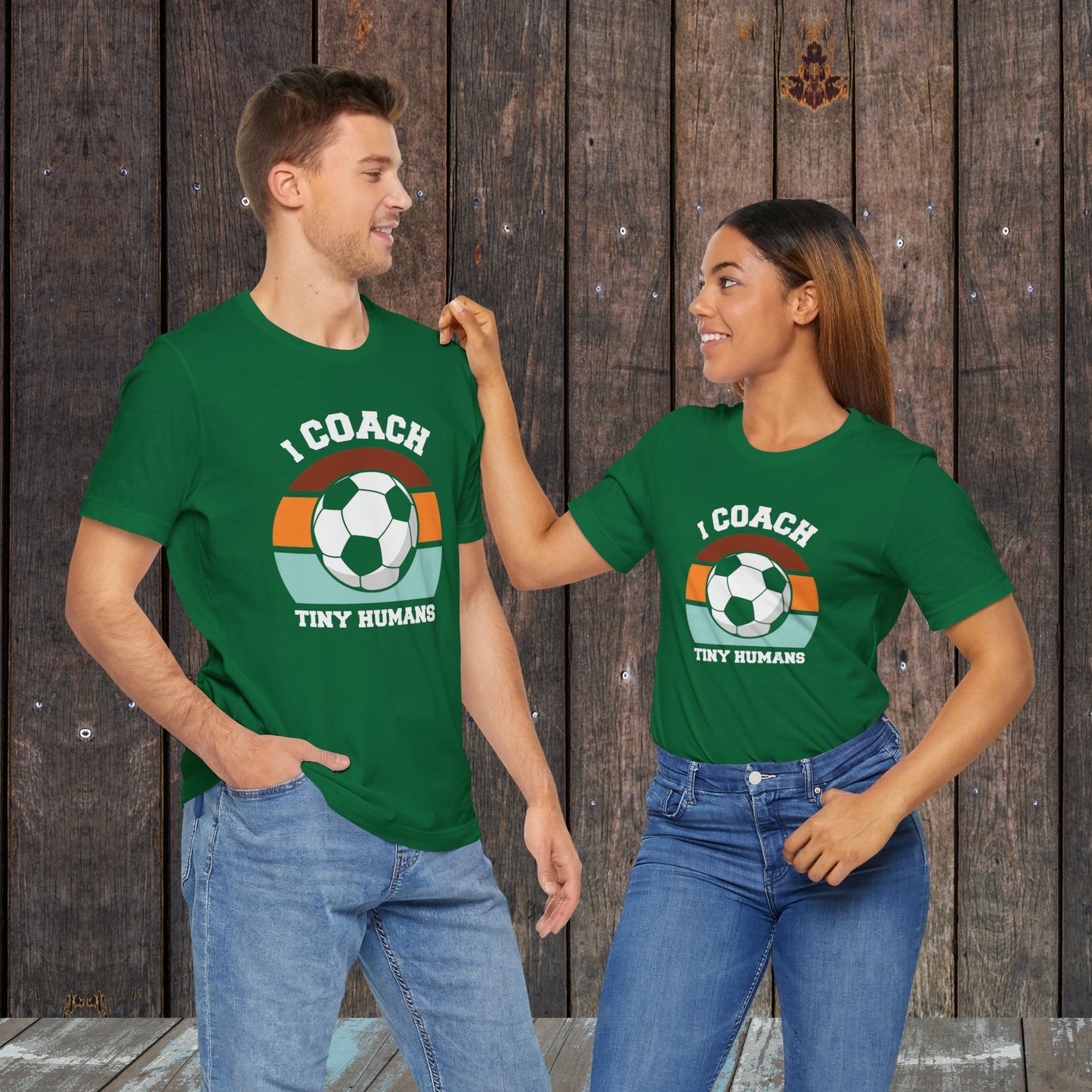 I coach tiny humans Soccer coach matching shirts for mom and dad