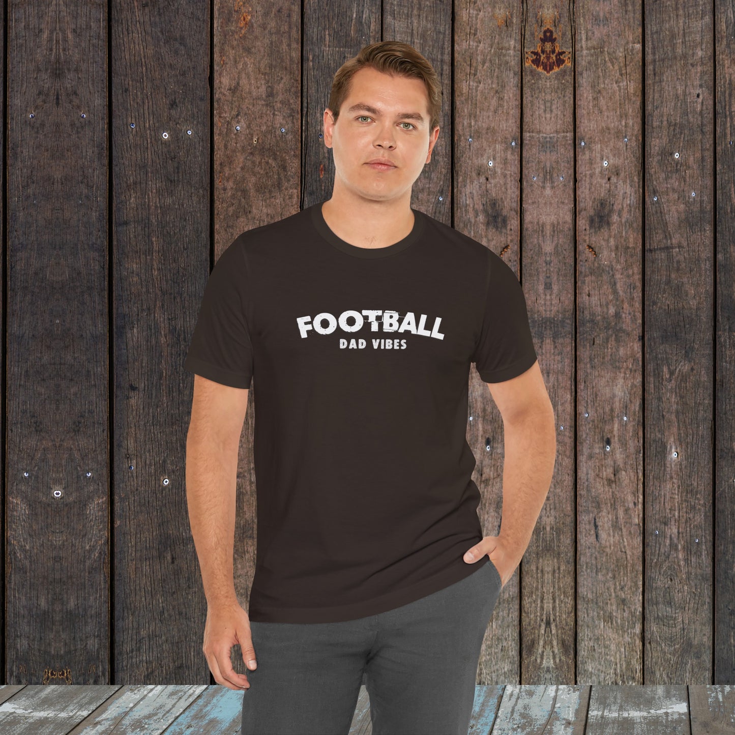 Football Dad Vibes Unisex Jersey Short Sleeve Tee