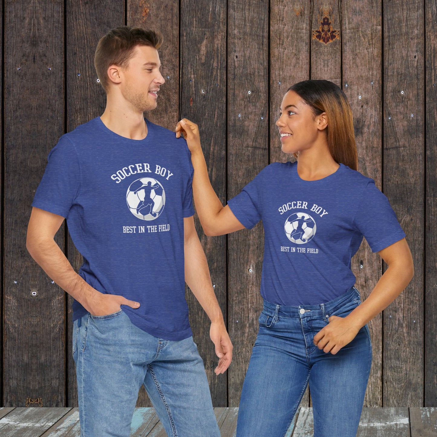 Soccer boy best in the field matching shirts for mom and dad