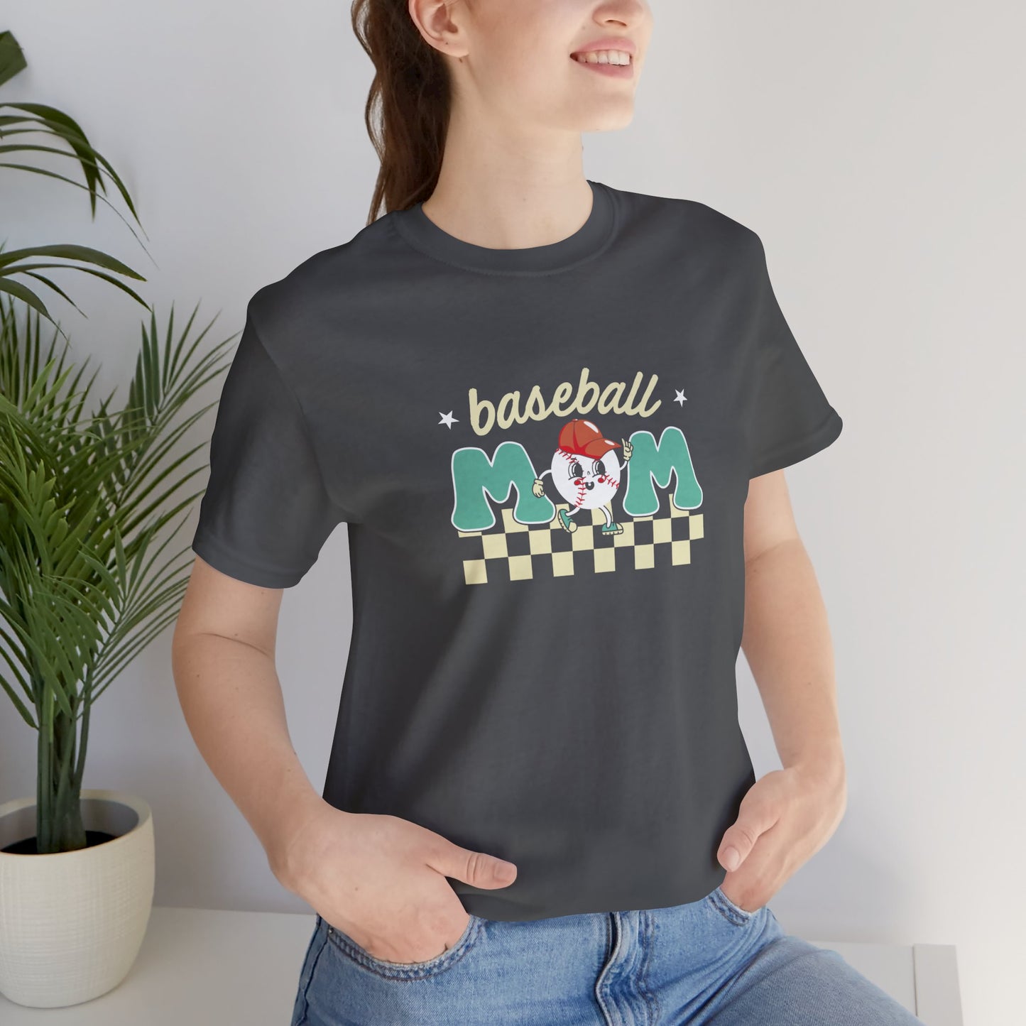 Baseball Mom vintage cartoon cute graphic Tshirt