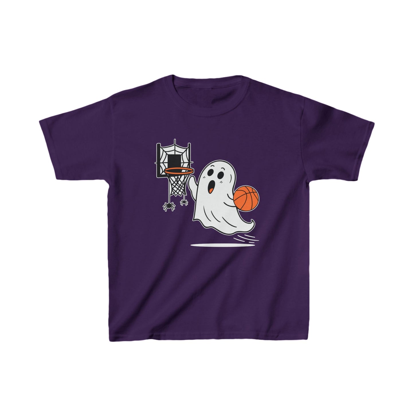 Basketball Playing Ghost Halloween Kids Tee