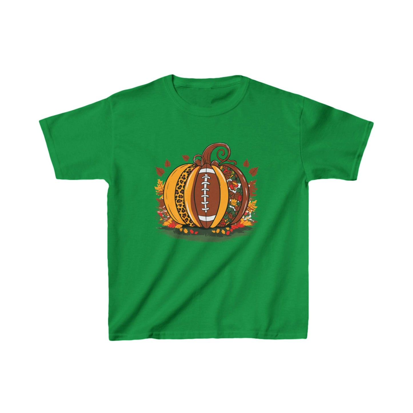 Football Pumkin Fall Kids Tee