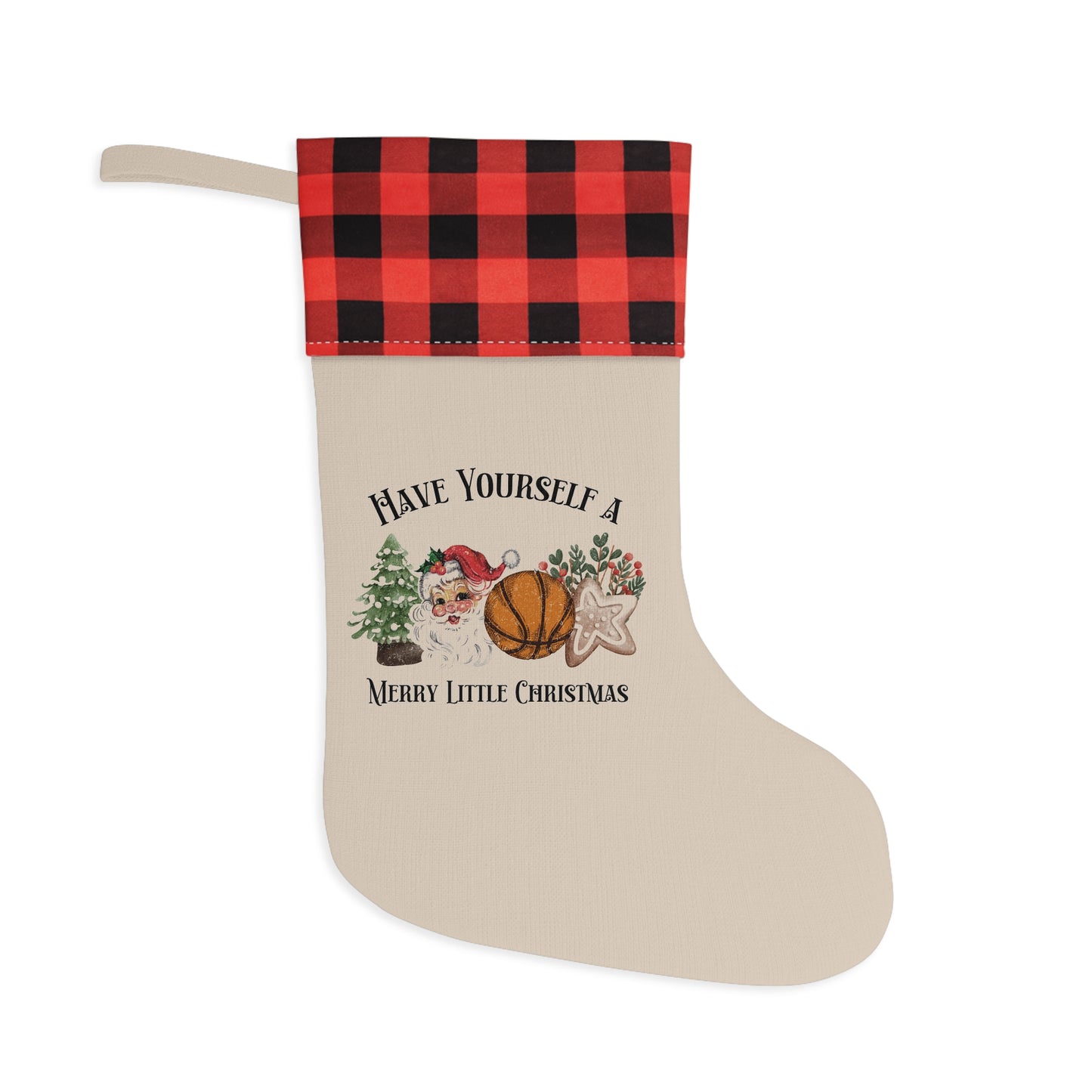 Have yourself a merry little Christmas Basketball Stocking