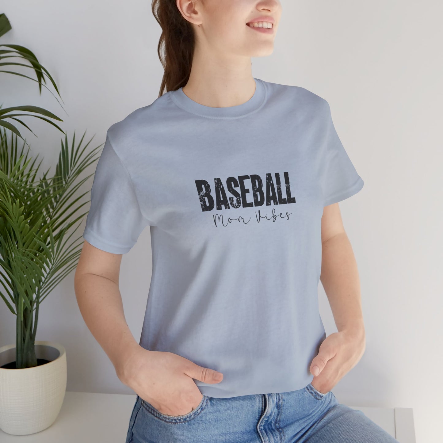 Baseball Mom Lives Vibes Unisex Jersey Short Sleeve Tee