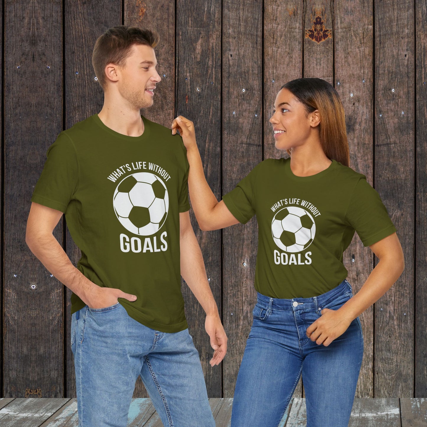 What's life without Goals Soccer mother father matching shirts for game day