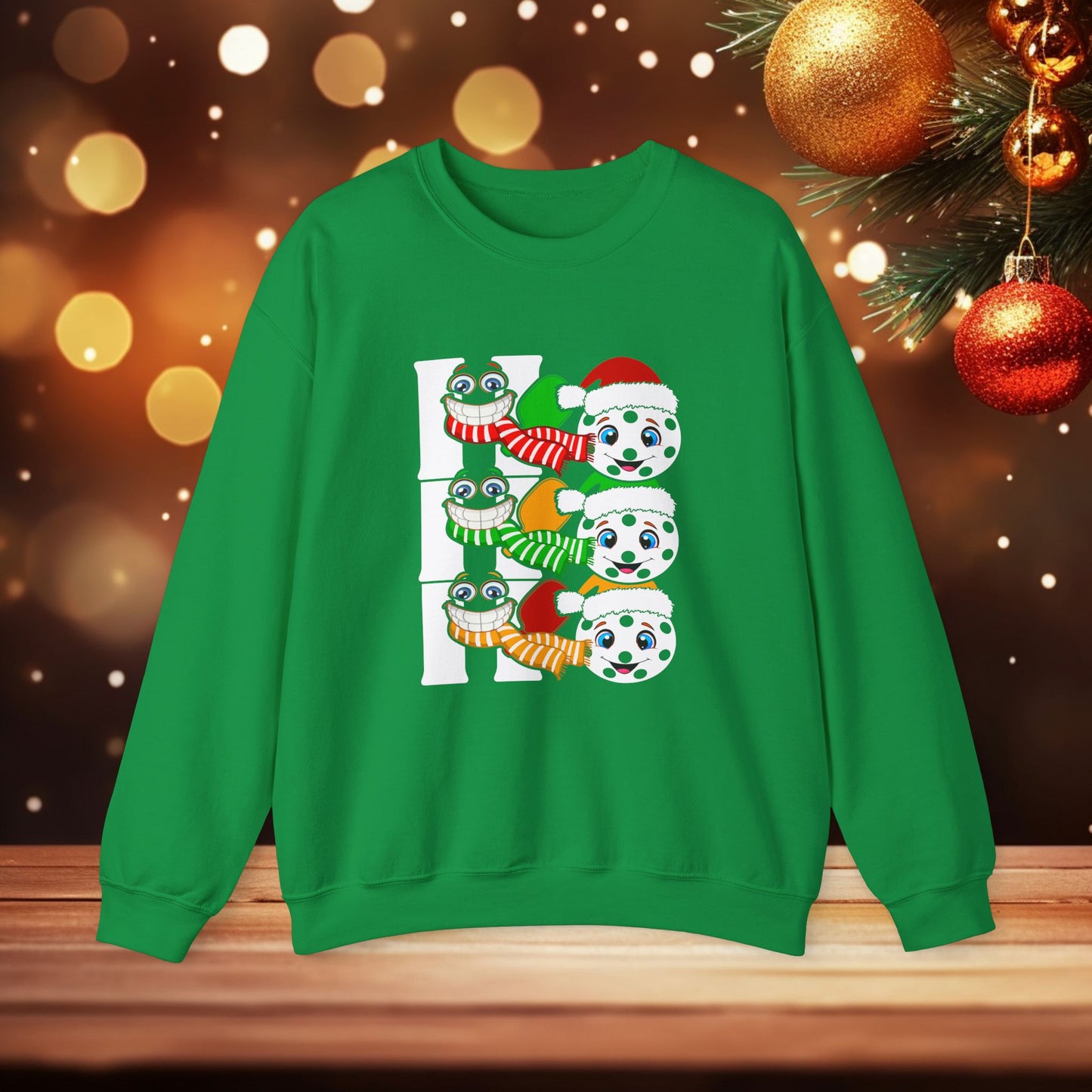 Christmas Pickleball Crewneck Sweatshirt