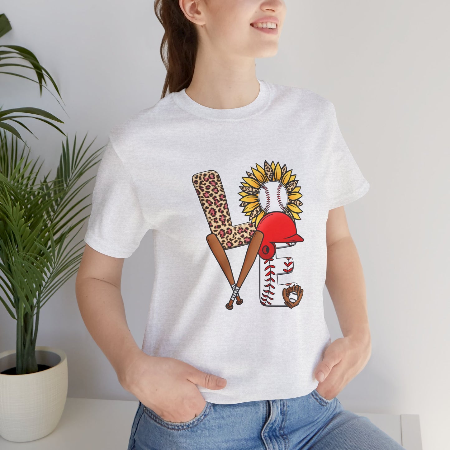 LOVE Baseball Animal print Unisex Jersey Short Sleeve Tee