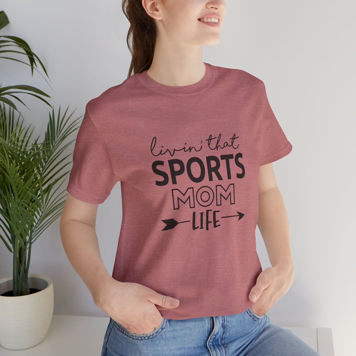 Livin that Sports Mom Life Unisex Jersey Short Sleeve Tee