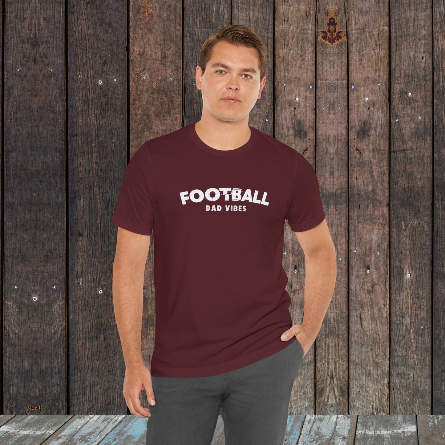 Football Dad Vibes Unisex Jersey Short Sleeve Tee