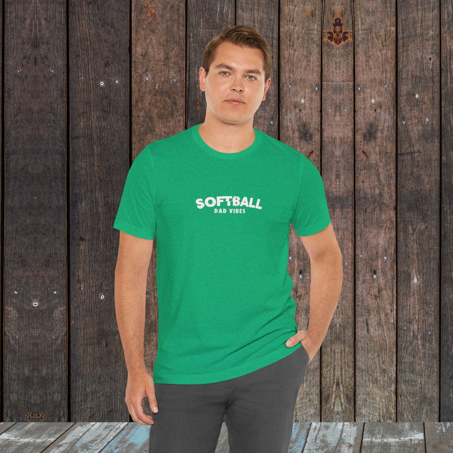 Softball Dad Vibes Unisex Jersey Short Sleeve Tee