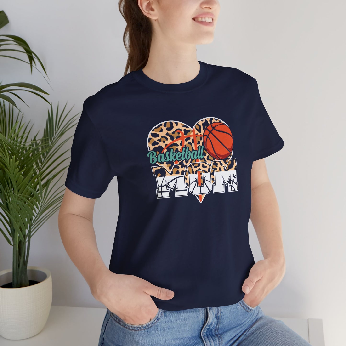 Basketball Mom heart animal print