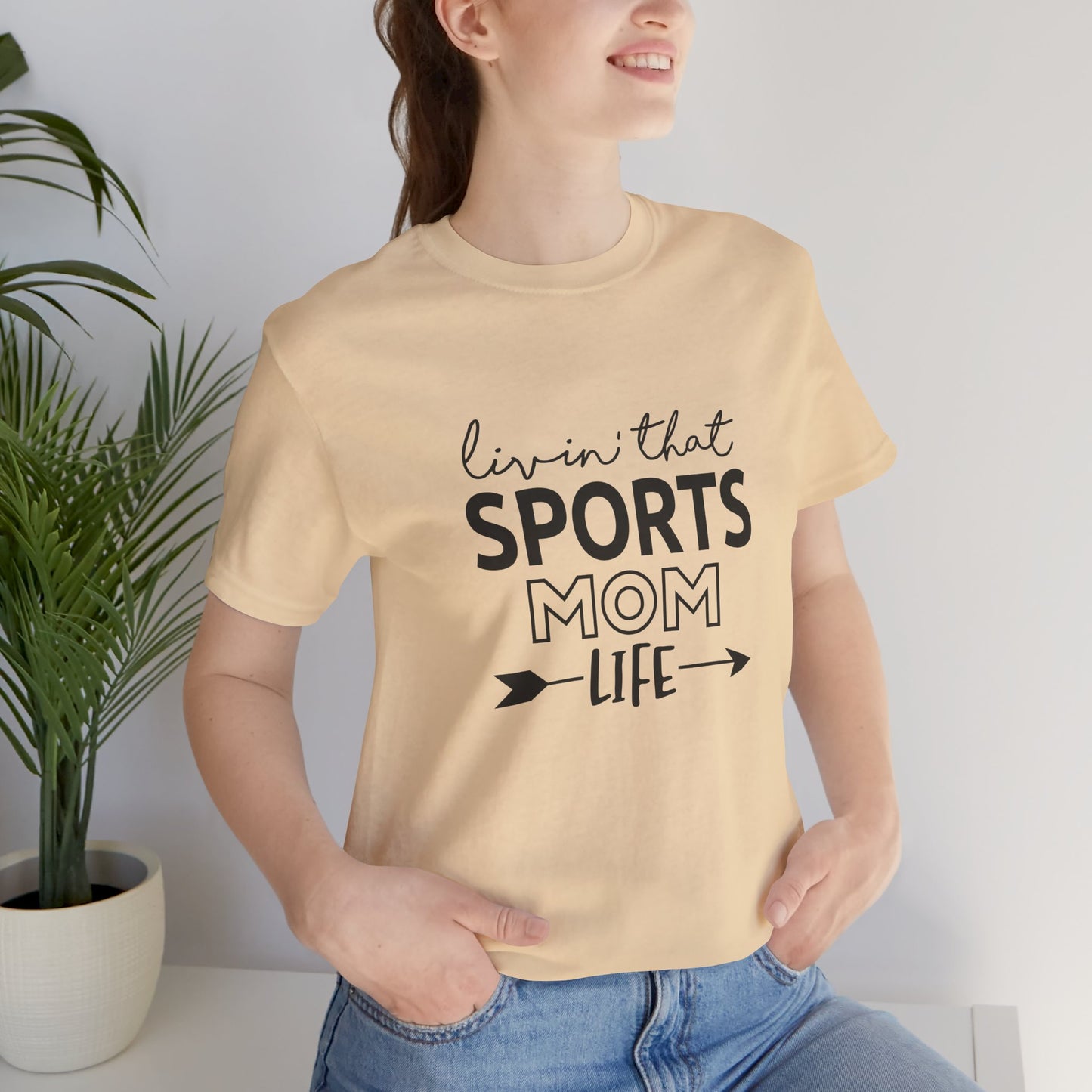 Livin that Sports Mom Life Unisex Jersey Short Sleeve Tee