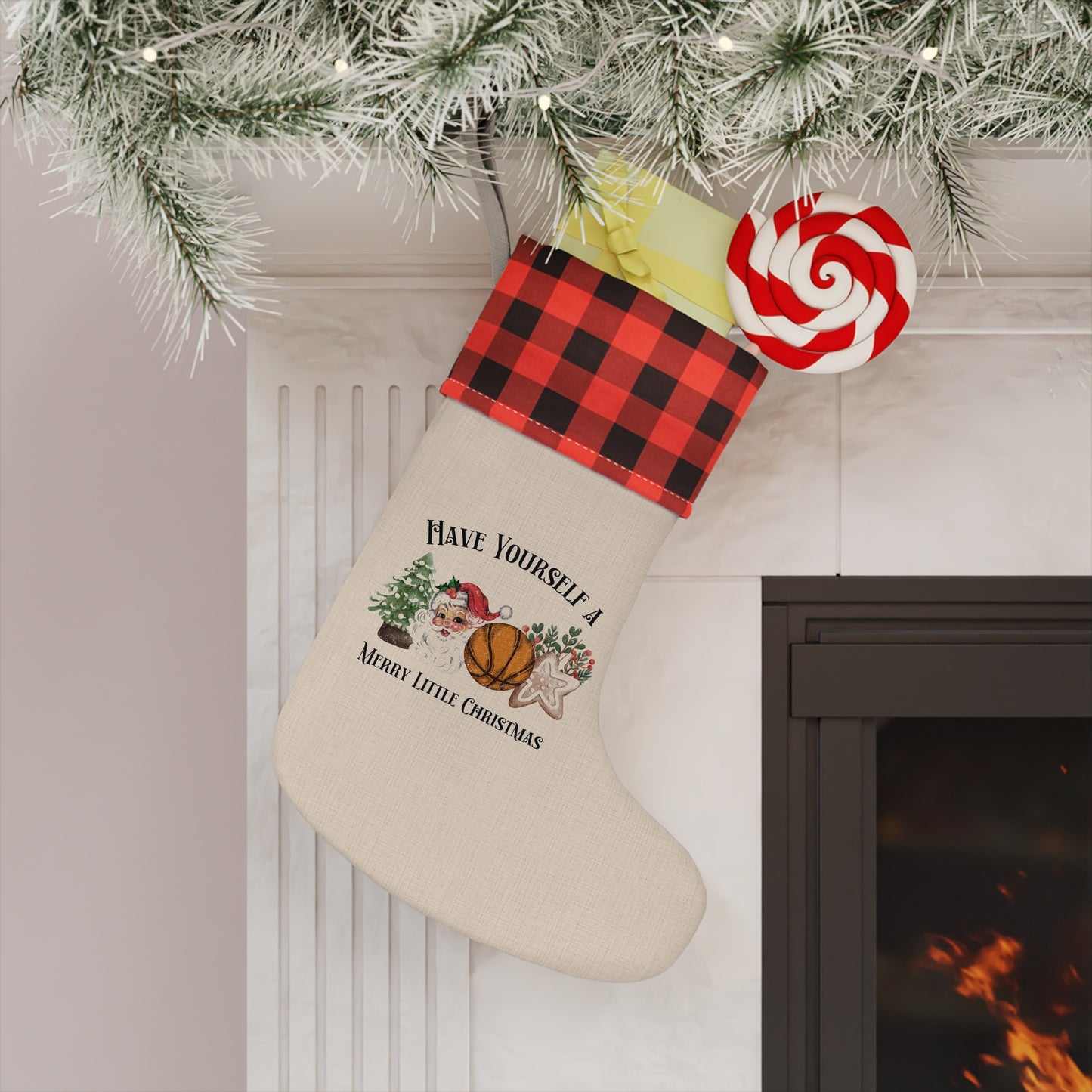 Have yourself a merry little Christmas Basketball Stocking