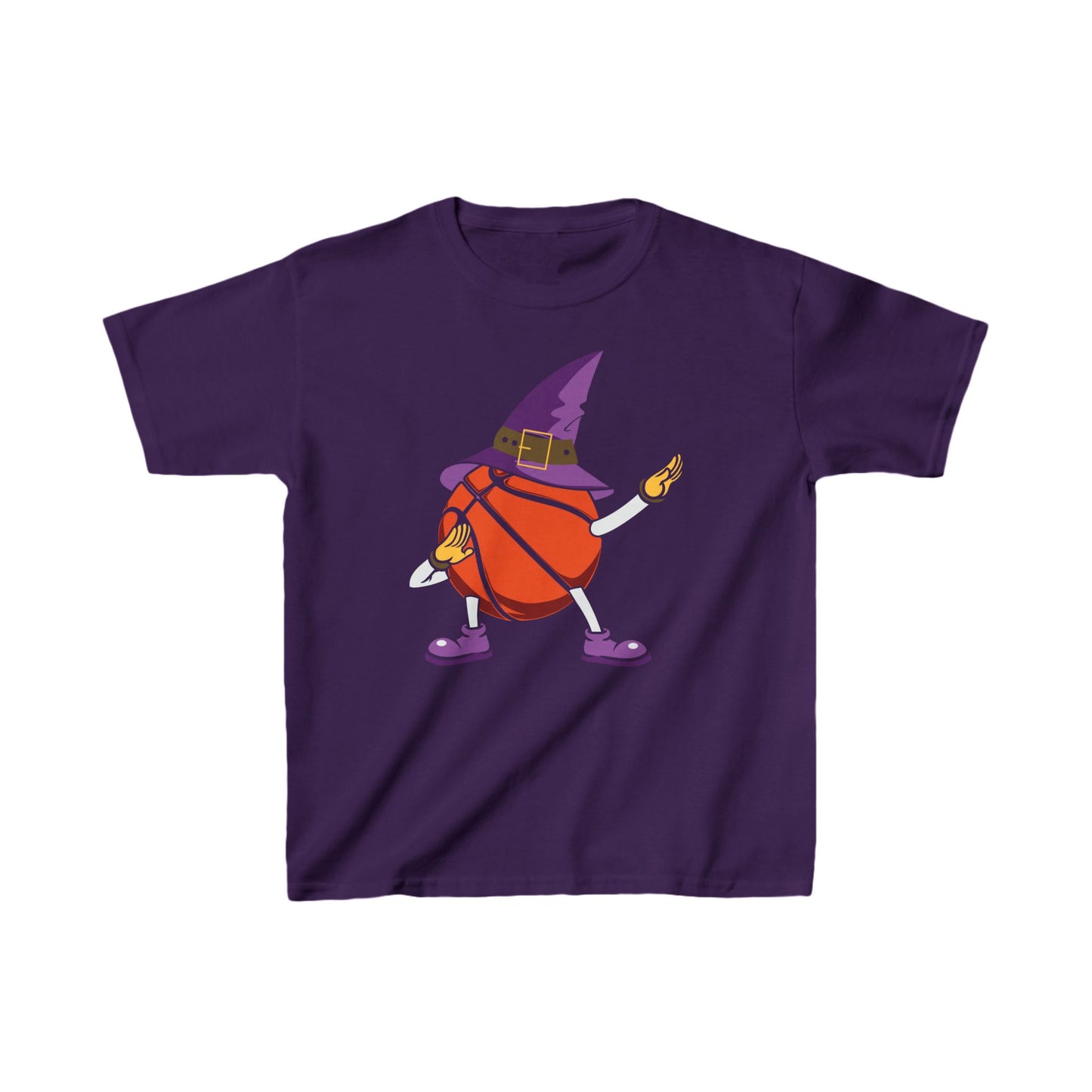 Basketball Witch Hat Halloween Kids Tee