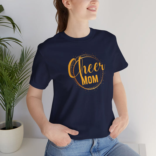 Classy Gold Cheer Mom Unisex Jersey Short Sleeve Tee